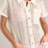 Beachside Romance Natural Open Knit Cover Up Romper
