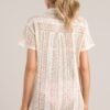 Beachside Romance Natural Open Knit Cover Up Romper