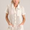 Beachside Romance Natural Open Knit Cover Up Romper