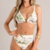 Beachy Keen Ivory Tropical Print Bikini Bottoms