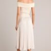 Beautiful Life Beige Pleated Midi Dress