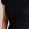 Beautiful Life Black Pleated Midi Dress