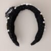 Beauty In Everyday Black Tweed Headband