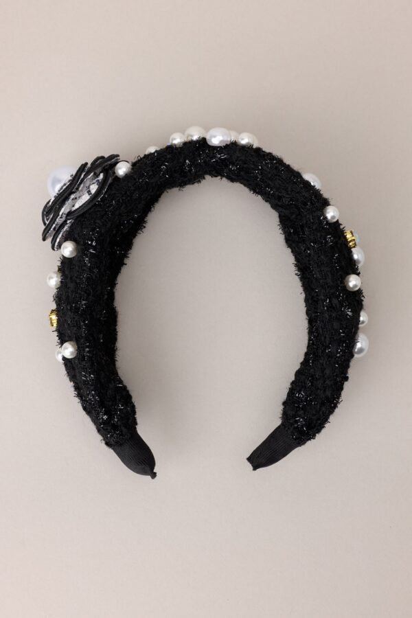 Beauty In Everyday Black Tweed Headband