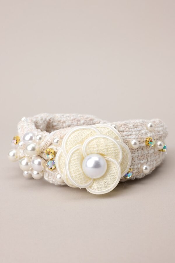 Beauty In Everyday Ivory Tweed Headband