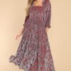 Been Here Before Rust Midi Dress