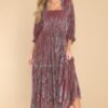 Been Here Before Rust Midi Dress