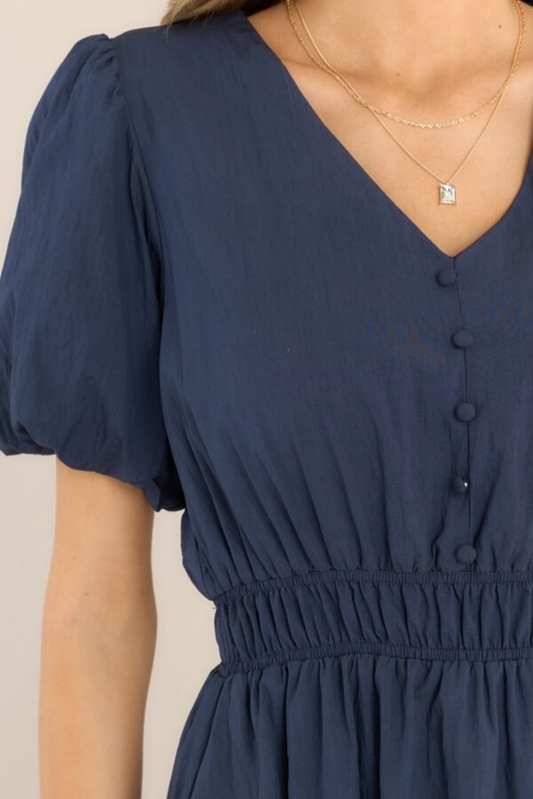 Best Route Navy Blue Midi Dress