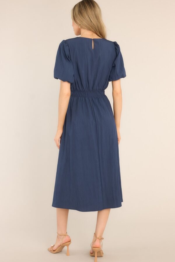 Best Route Navy Blue Midi Dress