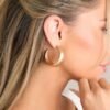 Between The Pages Gold Hoop Earrings