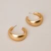 Between The Pages Gold Hoop Earrings