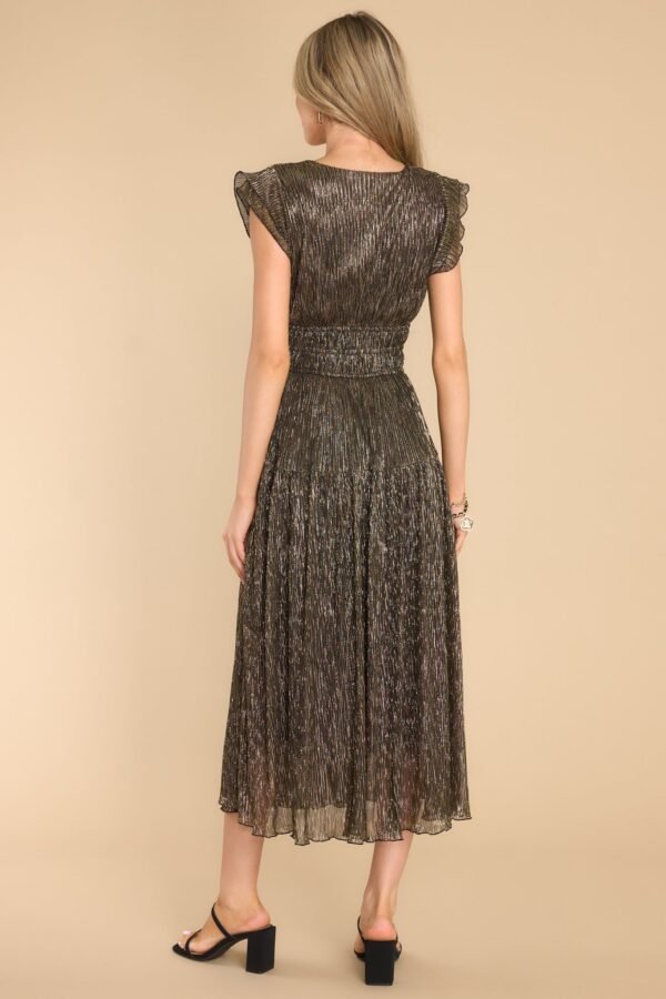 Beyond Iconic Gold Midi Dress