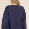 Big City Navy Blue Embroidered Pullover Sweatshirt