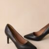 Bold Balance Black Pointed Toe Pump Heels