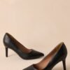 Bold Balance Black Pointed Toe Pump Heels
