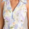 Blessed Life Lavender Floral Button Front Midi Dress