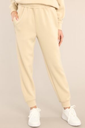 Blow Off Steam Beige Joggers