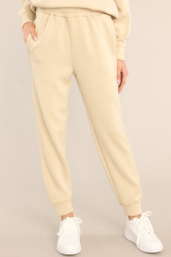 Blow Off Steam Beige Joggers