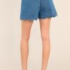 Blue Horizon Medium Wash Scalloped Jean Shorts