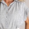 Board It Grey and White Stripe Cotton Top