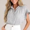 Board It Grey and White Stripe Cotton Top