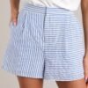 Boardwalk Bliss Blue Stripe Shorts