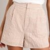 Boardwalk Bliss Tan Stripe Shorts
