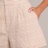Boardwalk Bliss Tan Stripe Shorts