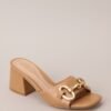 Boost In My Step Camel Short Block Heels