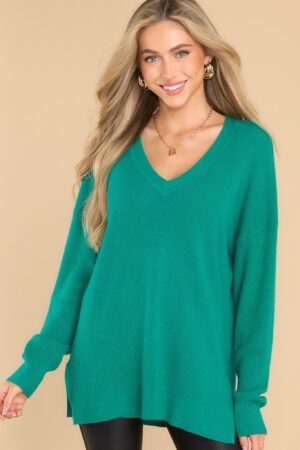 Breath Of Freshness Forest Green Sweater