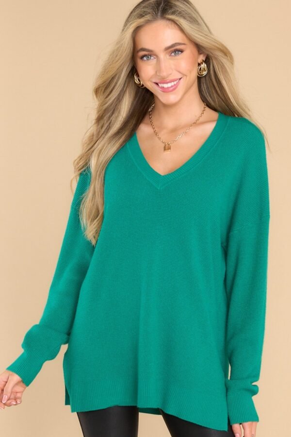 Breath Of Freshness Forest Green Sweater