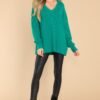 Breath Of Freshness Forest Green Sweater