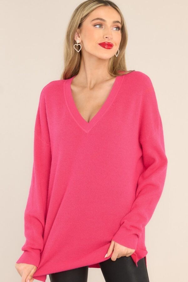 Breath Of Freshness Pink Sweater