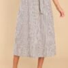 Breeze On By Beige Stripe Maxi Skirt