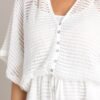 Breezy Adventures White Knit Romper