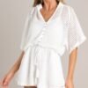 Breezy Adventures White Knit Romper
