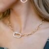 Brilliant Sparkles Gold Chain Necklace