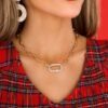 Brilliant Sparkles Gold Chain Necklace