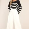 Burned Bridges Black Striped Sweater