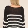 Burned Bridges Black Striped Sweater