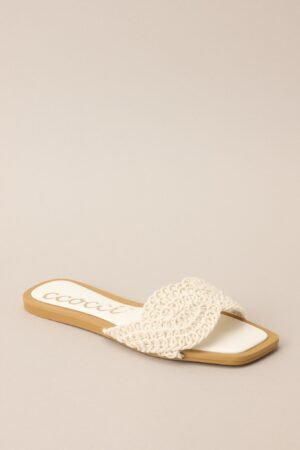 Cabana Life Ivory Flat Sandals