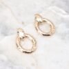 Call It A Hunch Gold Earrings