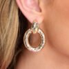Call It A Hunch Gold Earrings