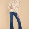 Can't Talk Right Now Ivory Floral Print Top