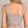 Capturing Joy Taupe Stripe Knit Crop Top