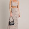 Capturing Joy Taupe Stripe Knit Crop Top