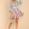 Carry Merry Tunes Pink Multi Stripe Dress