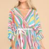 Carry Merry Tunes Pink Multi Stripe Dress