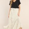 Catching Trains Cotton Beige Stripe Skirt