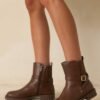 Can't Help Myself Chocolate Brown Faux Leather Ankle Boots